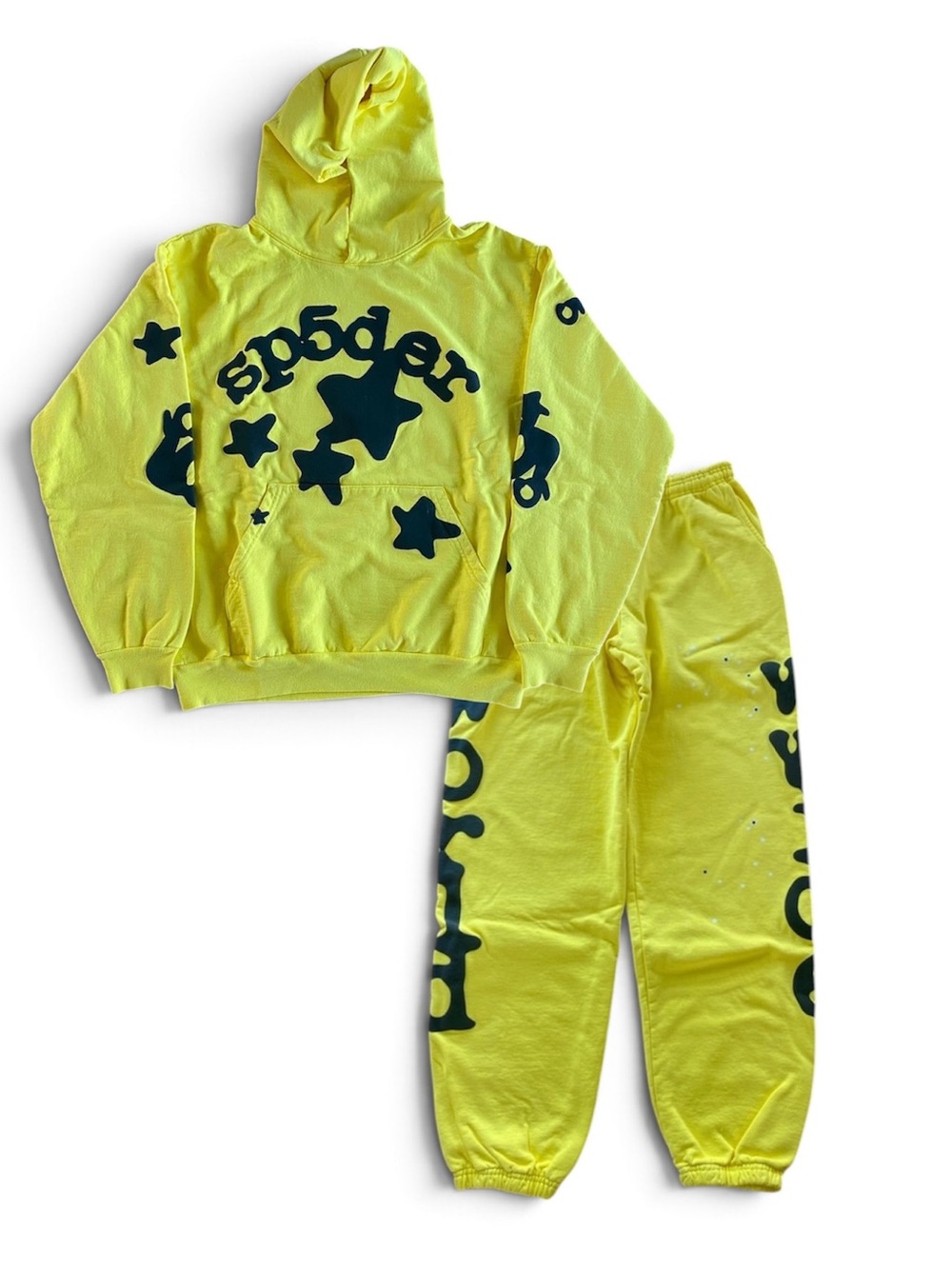 Sp5der Beluga Golden Yellow Hoodie & Sweatpants Set
